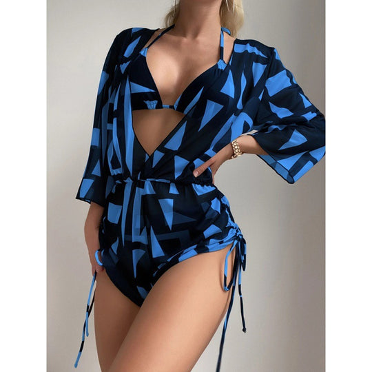 Damen Strandanzug mit floralem Design und lockerer Passform R&B