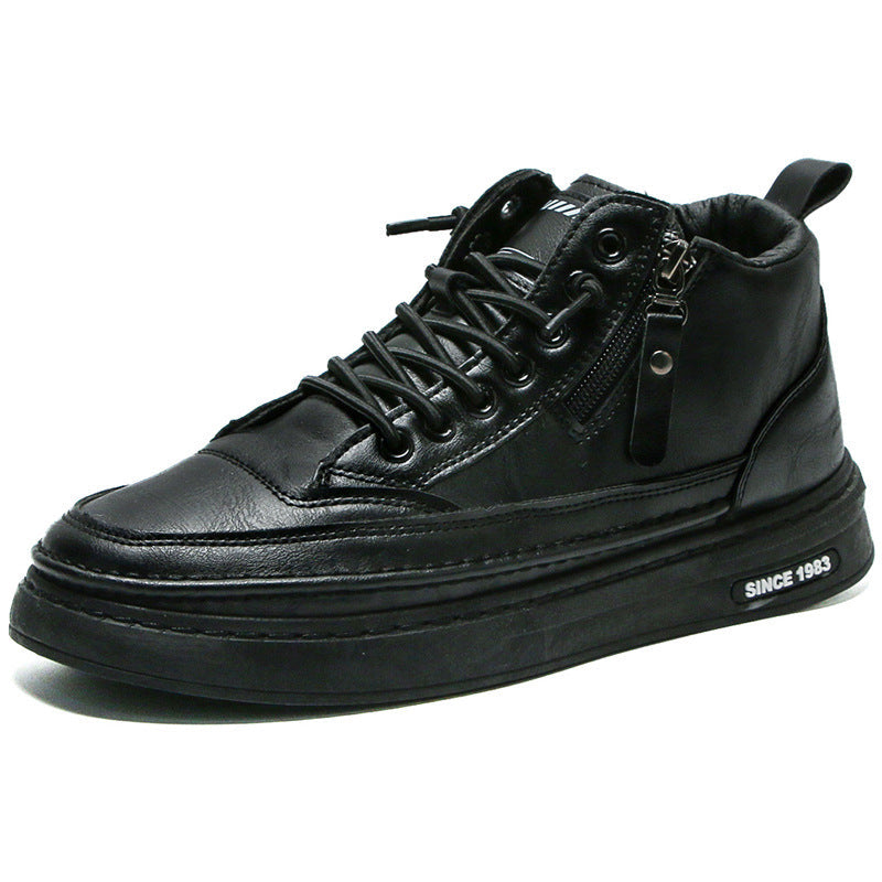 Damen Modische Schnürstiefel mit praktischem Reißverschluss