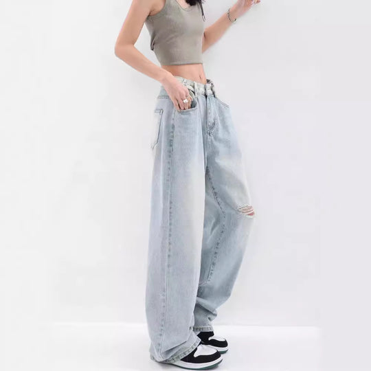 Damen weite Jeanshose im lässigen Urban-Style mit unverwechselbarem Vintage-Charakter R&B