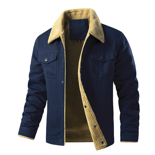 Herren gefütterte Utility-Jacke mit Teddyfutter R&B