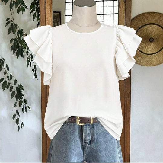 Damen Elegante Bluse mit Rüschendetails R&B
