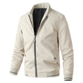 Herren modische Bomberjacke mit sportlichem Design und elastischen Bündchen