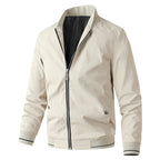 Herren modische Bomberjacke mit sportlichem Design und elastischen Bündchen