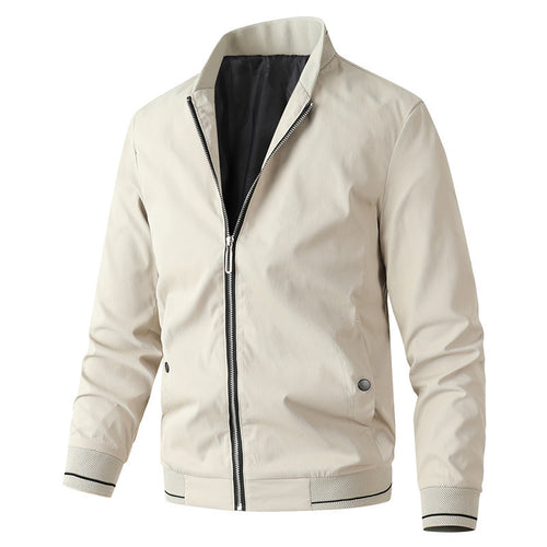 Herren modische Bomberjacke mit sportlichem Design und elastischen Bündchen R&B