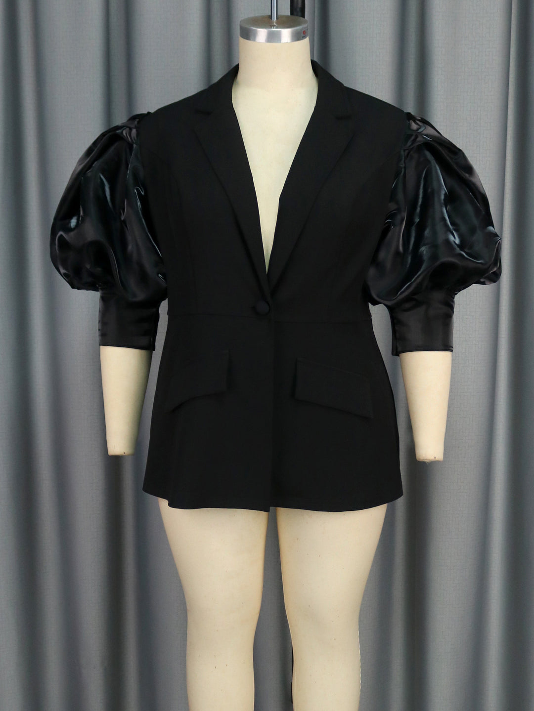Damen Blazer mit voluminösen Puffärmeln R&B