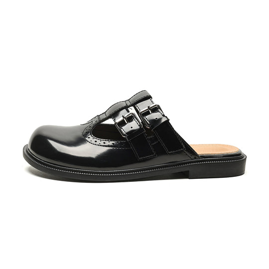 Damen Komfortable Mokassins mit doppelt verstellbarem Riemen R&B