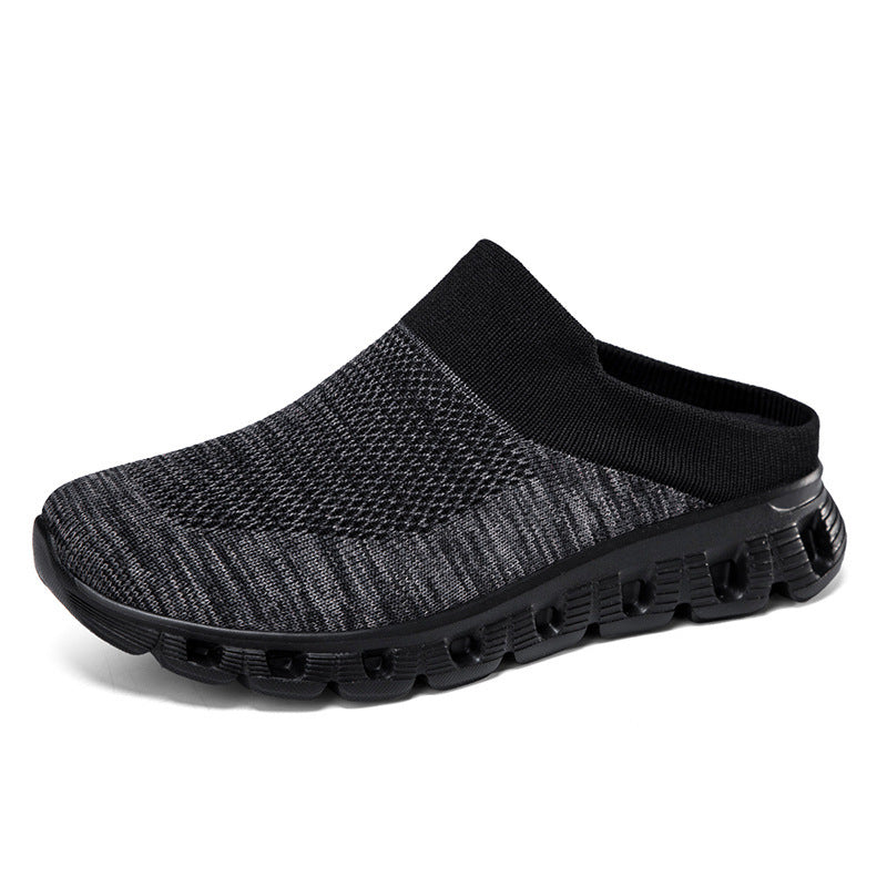 Damen Bequeme und atmungsaktive Slipper mit elastischem Strickoberteil