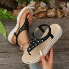 Damen R&B-Sandalen mit floralem Detail und gepolsterter Sohle R&B