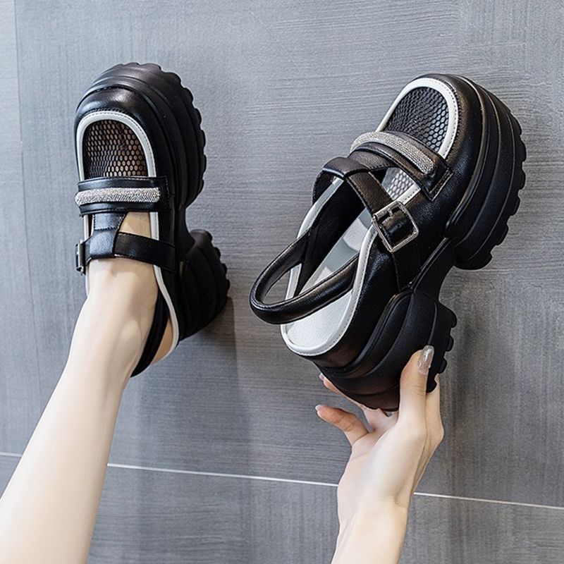 Damen Trendige Chunky Sandalen mit verstellbaren Riemen und dämpfender Sohle