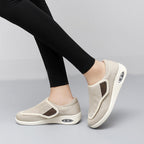 Damen Bequeme Slip-On Fitnessschuhe mit atmungsaktivem Mesh-Obermaterial R&B