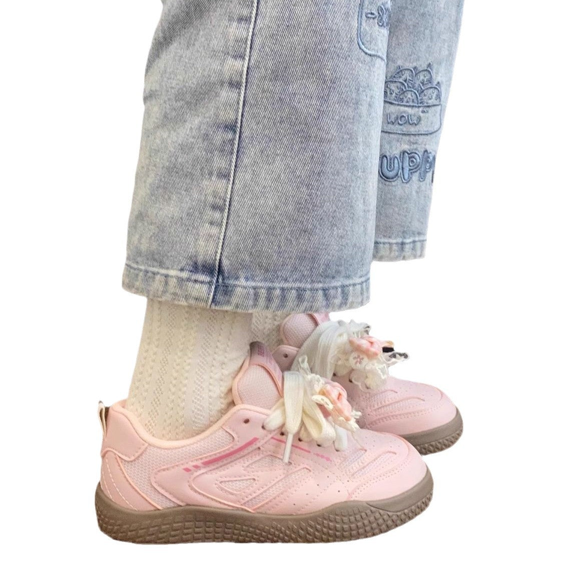 Damen Sneakers mit modischem Schleifen-Design und atmungsaktiver Sohle