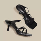 Damen Elegante und verführerische Sling-Sandalen mit schmalem Riemendesign