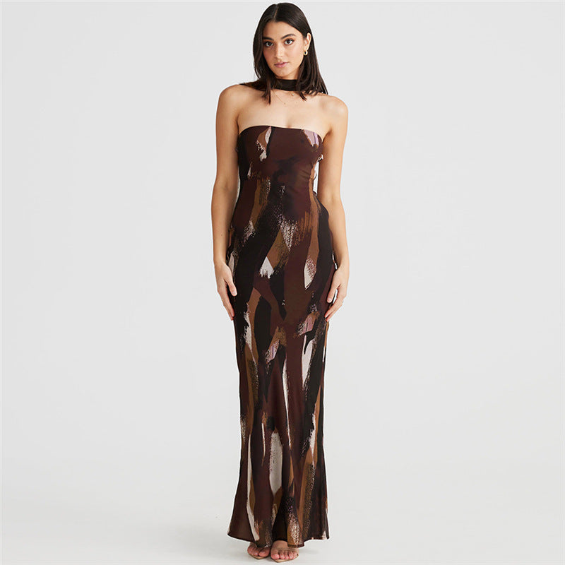 Damen Elegantes und figurbetontes Abendkleid im strapless Design R&B