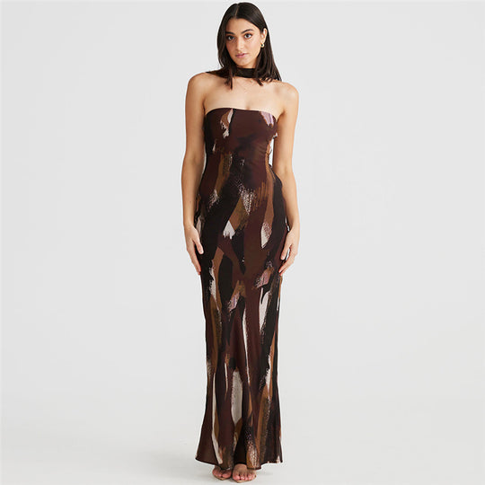 Damen Elegantes und figurbetontes Abendkleid im strapless Design R&B