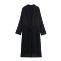 Damen Strickcardigan mit asymmetrischem Design und elegantem Taillengürtel R&B