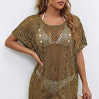 Damen eleganter häkelter Strandüberwurf R&B