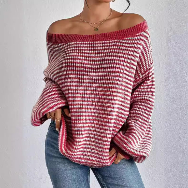 Damen lässiger Strickpullover R&B