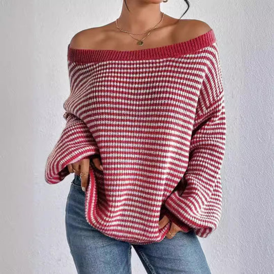 Damen lässiger Strickpullover R&B
