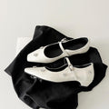 Damen Ballerina-Schuhe mit verziertem Riemen und glänzenden Applikationen