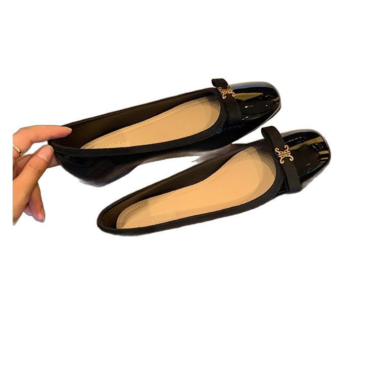 Damen elegante Ballerinas mit modischer Schleifenverzierung R&B