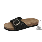 Damen Komfortable Slide-Sandalen mit modischem Schnallen-Detail R&B