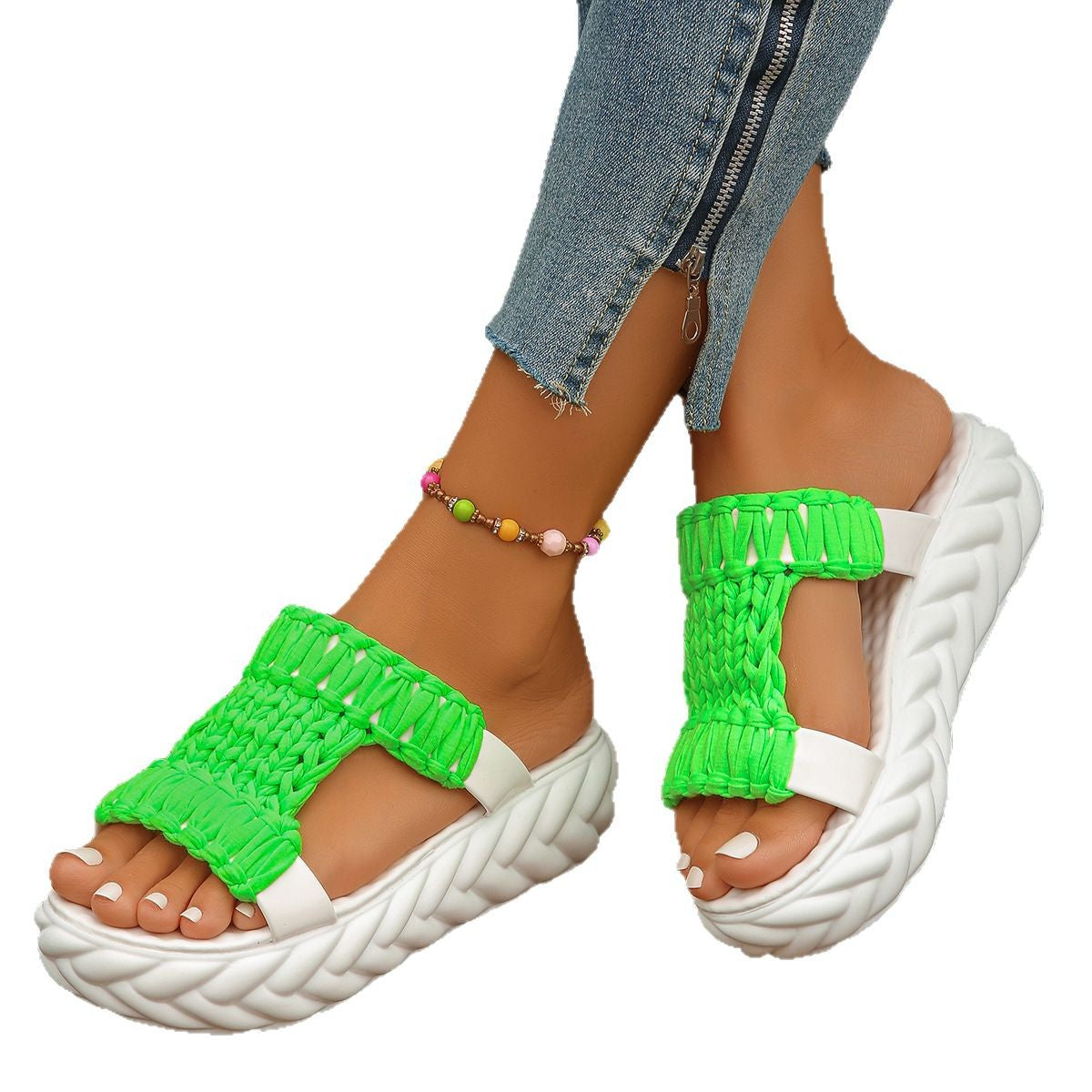 Damen Wedge-Sandalen mit innovativem Riemendesign und komfortabler Sohle R&B