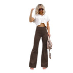 Damen Flared Jeans mit hohem Bund und tailliertem Schnitt R&B