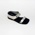 Damen Elegante Sandalen mit breitem Metallriemen und komfortablem Fußbett R&B