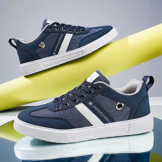 Herren nan urbaner Canvas- und Kunstleder-Sneaker mit gepolstertem Einstieg und profilierter Gummisohle R&B