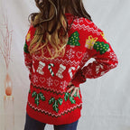 R&B | Weihnachtlicher Strickpullover Mit Schneeflockenmotiv