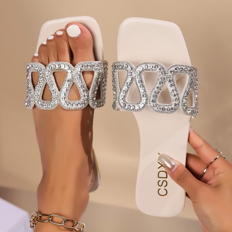 Damen Glitzernde Riemensandalen mit elegantem Schmuckdetail R&B