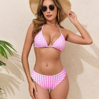 Damen Bikiniset mit floralem Muster und Gingham-Design R&B