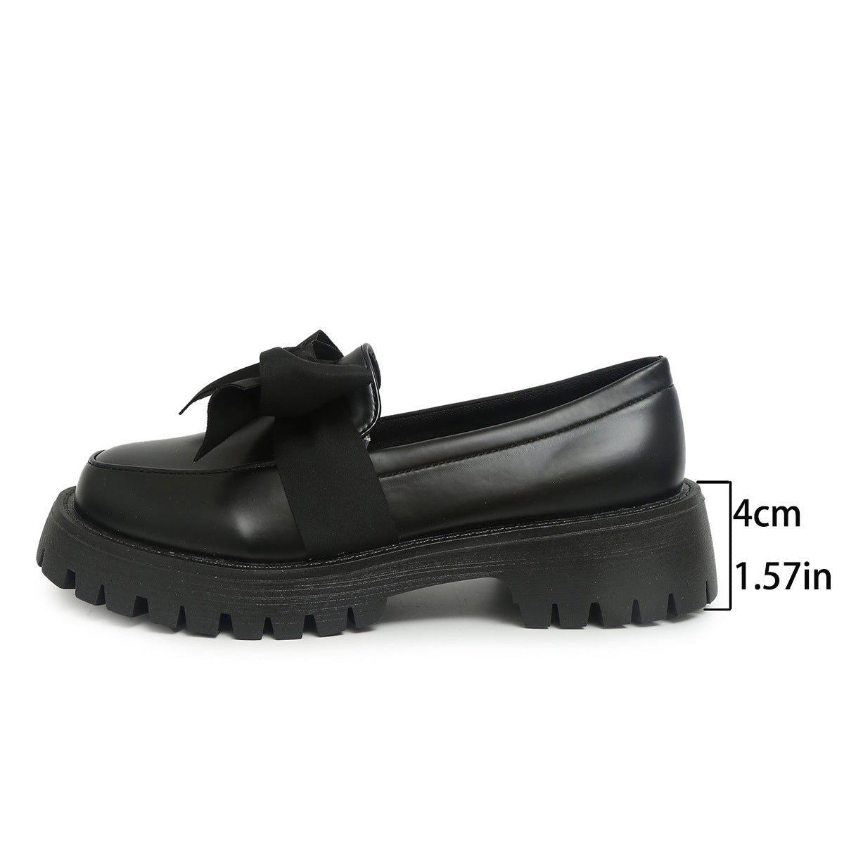 Damen Lackleder-Mokassins mit dekorativem Schleifen-Design und rutschfester Sohle R&B