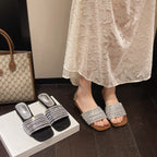 Damen Glamouröse Mules mit funkelnden Strassverzierungen und elegantem Design R&B