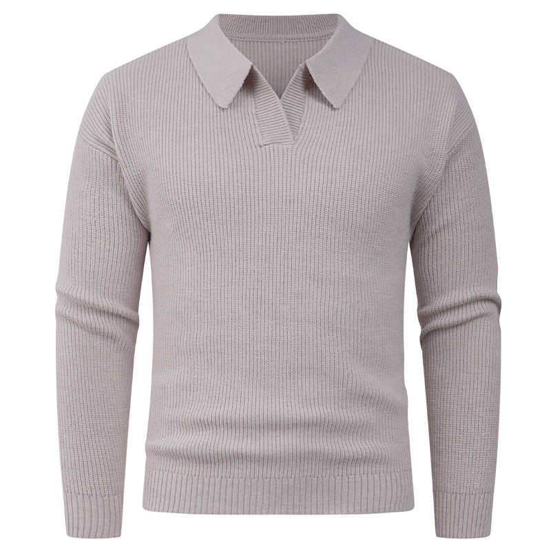 Herren lässiger Pullover mit modernem Kragen R&B