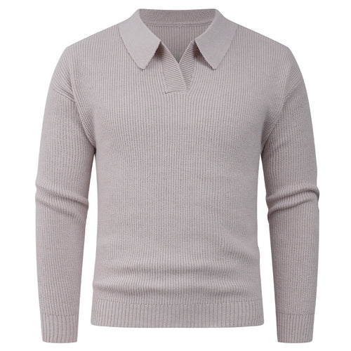 Herren lässiger Pullover mit modernem Kragen R&B