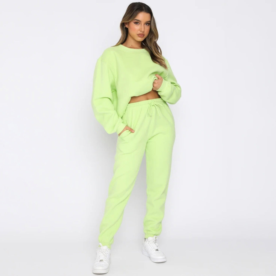 Damen Sportlicher Fleece Sweatanzug R&B