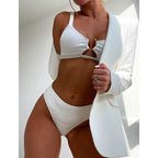 Damen Hochtaillierter Bikini mit raffiniertem Cut-Out