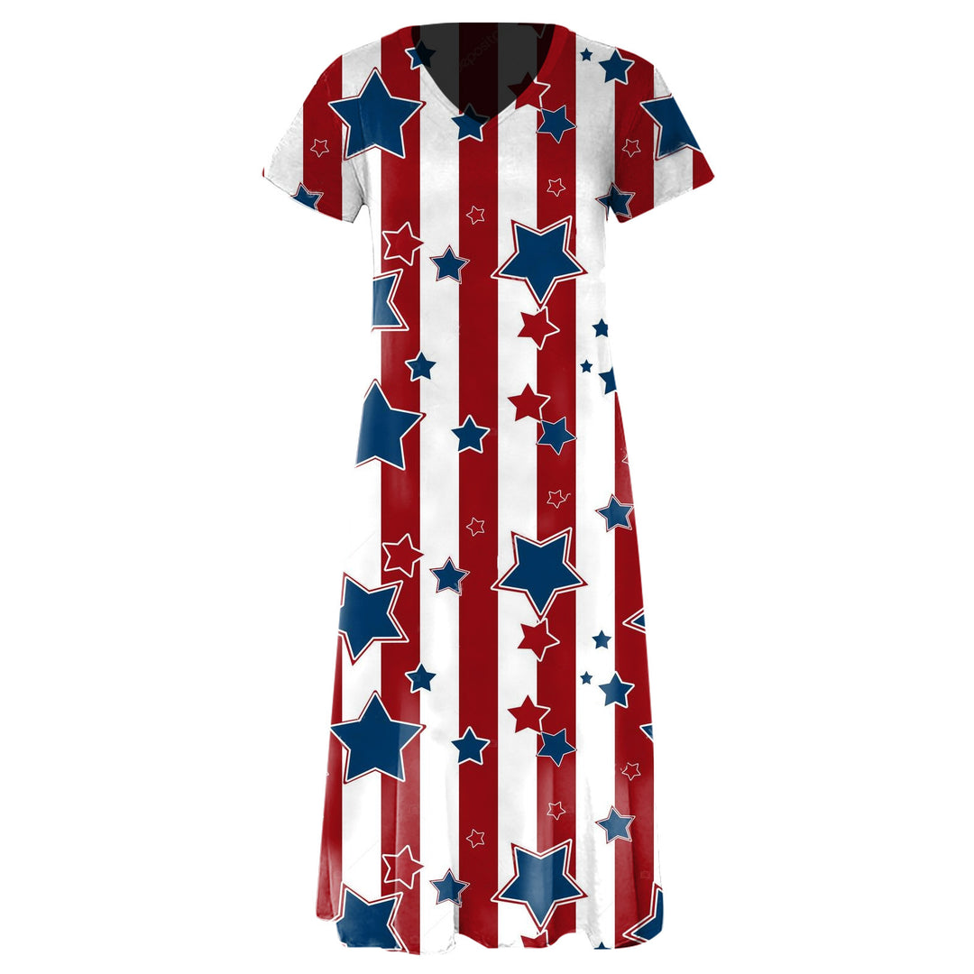 Damen Grafik Maxikleid R&B