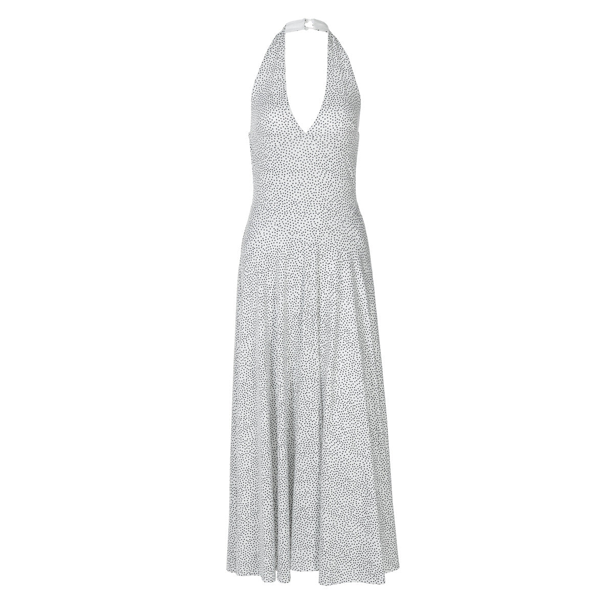 Damen Langärmeliges Maxikleid mit tiefem V-Ausschnitt und sportlichem Halter R&B