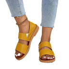Damen Komfortable Riemensandalen mit doppeltem Klettverschluss R&B
