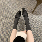 Damen Ballerina-Pumps mit dekorativem Schleifenakzent und hochglänzender Spitze R&B