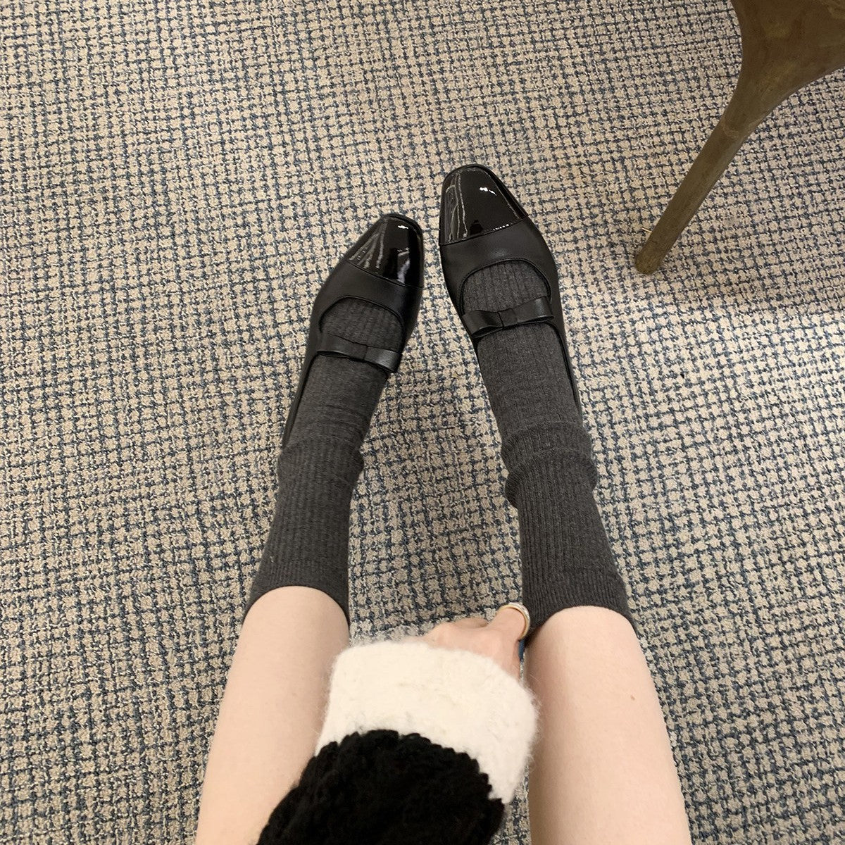 Damen Ballerina-Pumps mit dekorativem Schleifenakzent und hochglänzender Spitze R&B