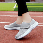 Damen Bequeme Slip-On Freizeitschuhe mit verstellbarem Klettverschluss R&B
