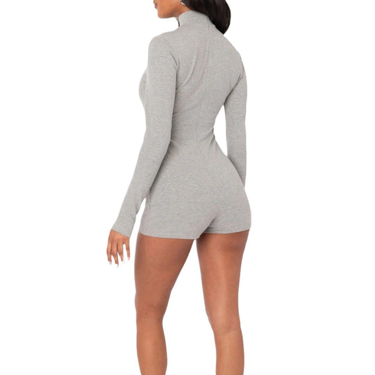 Damen Langarm-Body mit hoch geschlossenem Ausschnitt R&B