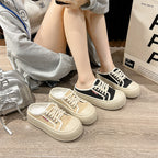 Damen lässige Slip-On Sneakers mit dicker Sohle R&B