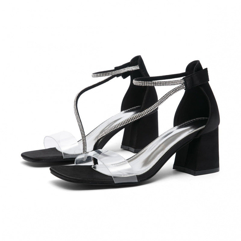 Damen Sandalen mit eleganter Glitzerverzierung R&B