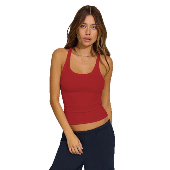 Damen Sportliches Tanktop mit schmalen Trägern und figurbetontem Schnitt R&B