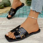 Damen Elegante und bequeme Mules mit edlen Verzierungen R&B