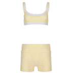 Damen Sportliches Zweiteiliges Set aus bequemem Material mit verstellbaren Trägern R&B